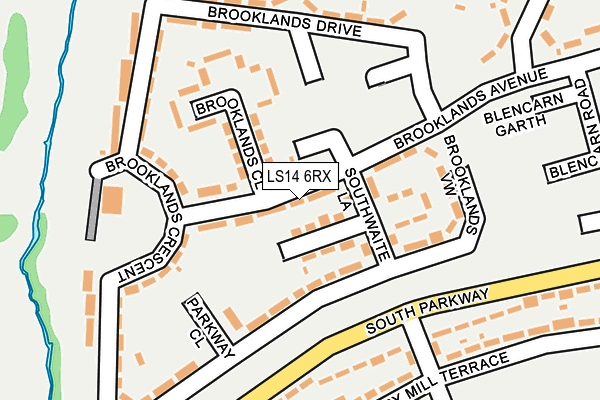 LS14 6RX map - OS OpenMap – Local (Ordnance Survey)