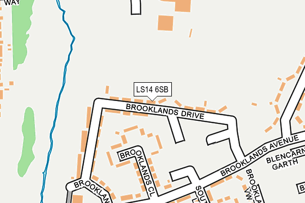 LS14 6SB map - OS OpenMap – Local (Ordnance Survey)