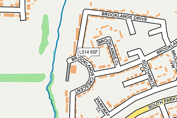 LS14 6SF map - OS OpenMap – Local (Ordnance Survey)