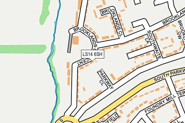 LS14 6SH map - OS OpenMap – Local (Ordnance Survey)