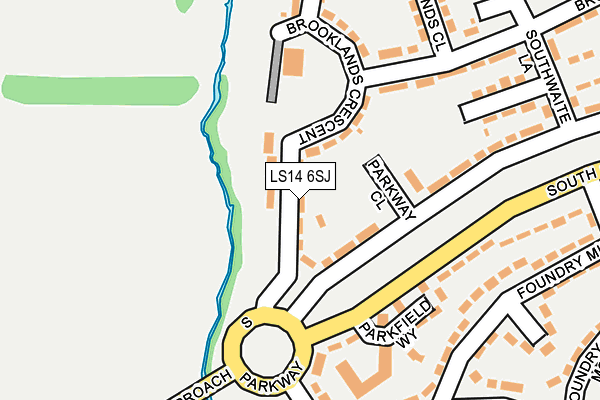 LS14 6SJ map - OS OpenMap – Local (Ordnance Survey)