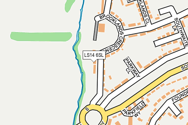 LS14 6SL map - OS OpenMap – Local (Ordnance Survey)
