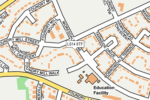 LS14 6TF map - OS OpenMap – Local (Ordnance Survey)