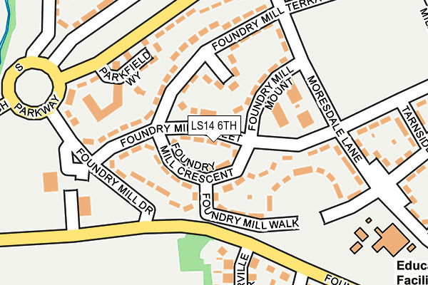 LS14 6TH map - OS OpenMap – Local (Ordnance Survey)