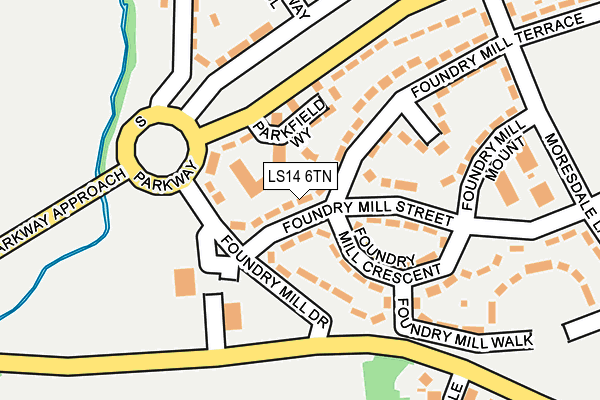 LS14 6TN map - OS OpenMap – Local (Ordnance Survey)