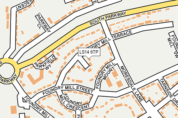 LS14 6TP map - OS OpenMap – Local (Ordnance Survey)