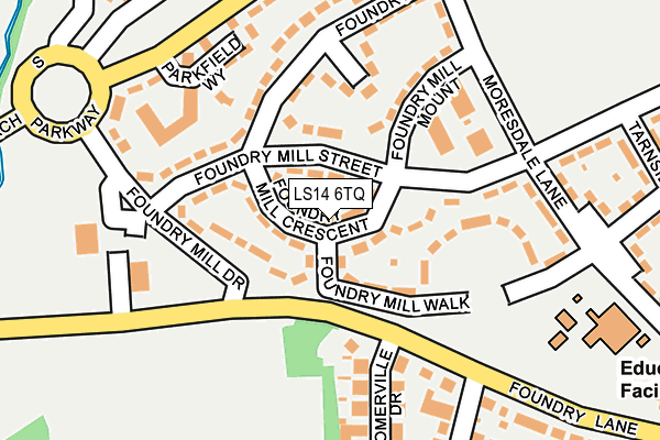LS14 6TQ map - OS OpenMap – Local (Ordnance Survey)