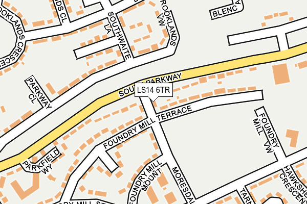 LS14 6TR map - OS OpenMap – Local (Ordnance Survey)