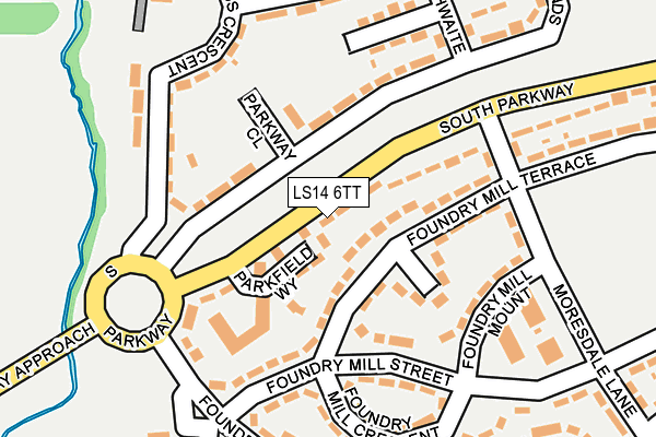 LS14 6TT map - OS OpenMap – Local (Ordnance Survey)