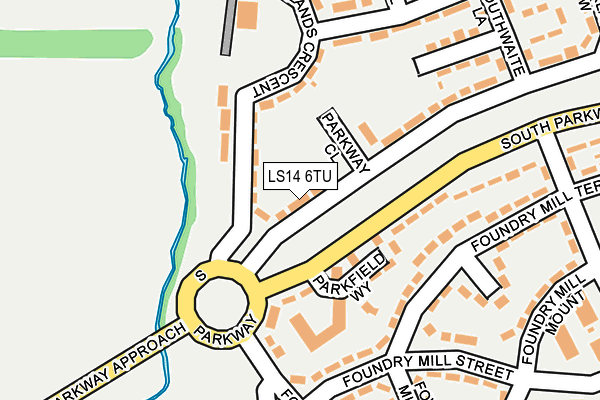 LS14 6TU map - OS OpenMap – Local (Ordnance Survey)