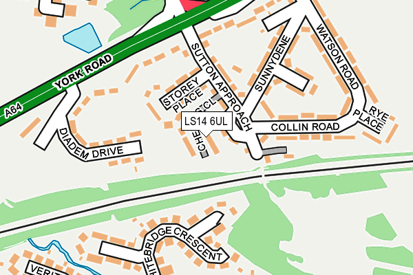 LS14 6UL map - OS OpenMap – Local (Ordnance Survey)
