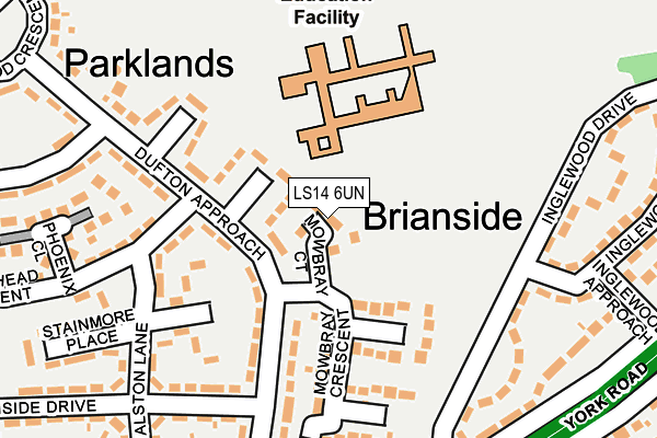 LS14 6UN map - OS OpenMap – Local (Ordnance Survey)