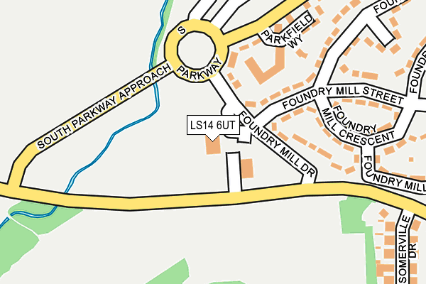 LS14 6UT map - OS OpenMap – Local (Ordnance Survey)