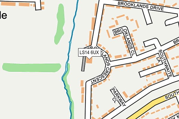 LS14 6UX map - OS OpenMap – Local (Ordnance Survey)
