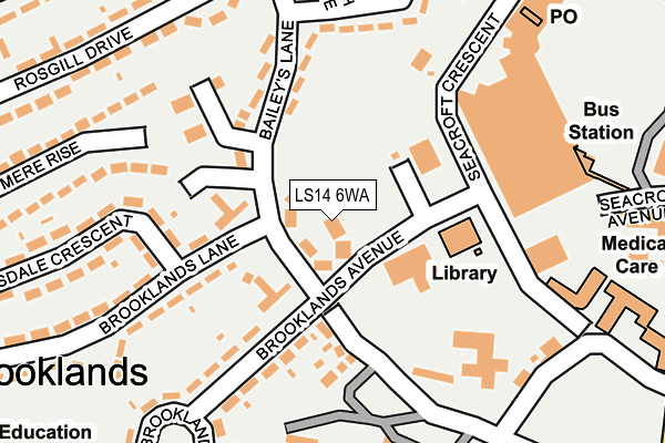 LS14 6WA map - OS OpenMap – Local (Ordnance Survey)