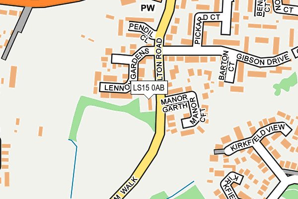 LS15 0AB map - OS OpenMap – Local (Ordnance Survey)