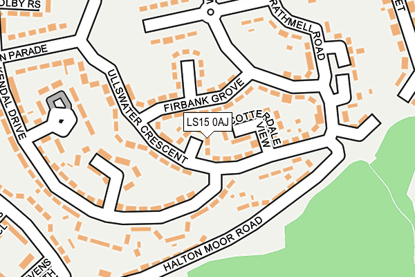 LS15 0AJ map - OS OpenMap – Local (Ordnance Survey)