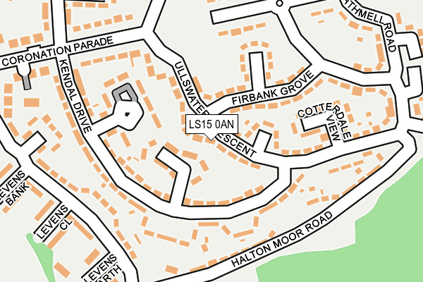 LS15 0AN map - OS OpenMap – Local (Ordnance Survey)