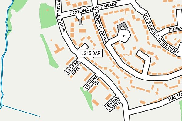 LS15 0AP map - OS OpenMap – Local (Ordnance Survey)