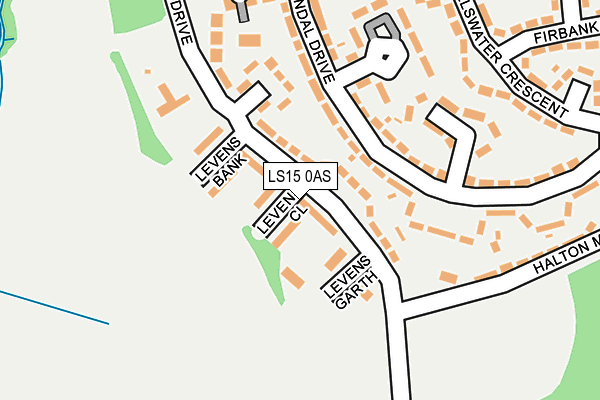 LS15 0AS map - OS OpenMap – Local (Ordnance Survey)