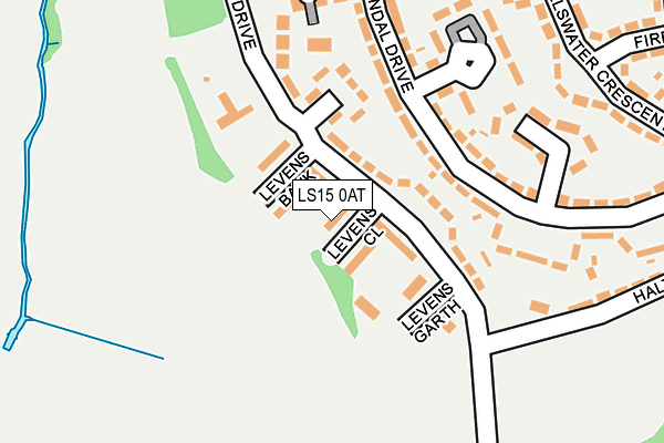 LS15 0AT map - OS OpenMap – Local (Ordnance Survey)