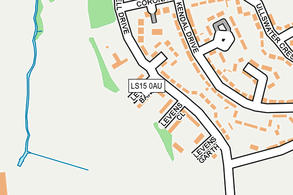 LS15 0AU map - OS OpenMap – Local (Ordnance Survey)