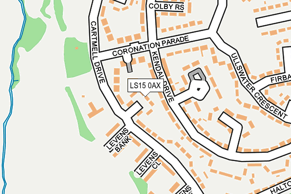 LS15 0AX map - OS OpenMap – Local (Ordnance Survey)
