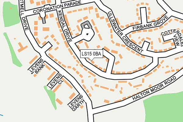 LS15 0BA map - OS OpenMap – Local (Ordnance Survey)