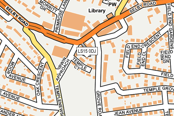 LS15 0DJ map - OS OpenMap – Local (Ordnance Survey)