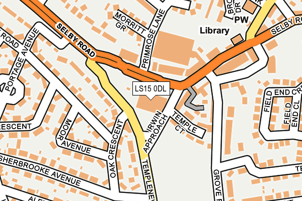 LS15 0DL map - OS OpenMap – Local (Ordnance Survey)