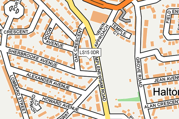 LS15 0DR map - OS OpenMap – Local (Ordnance Survey)