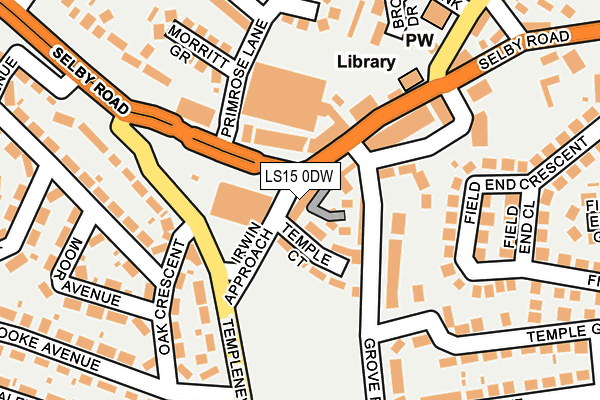 LS15 0DW map - OS OpenMap – Local (Ordnance Survey)