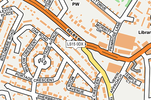 LS15 0DX map - OS OpenMap – Local (Ordnance Survey)