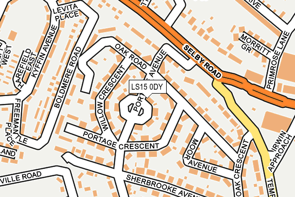 LS15 0DY map - OS OpenMap – Local (Ordnance Survey)