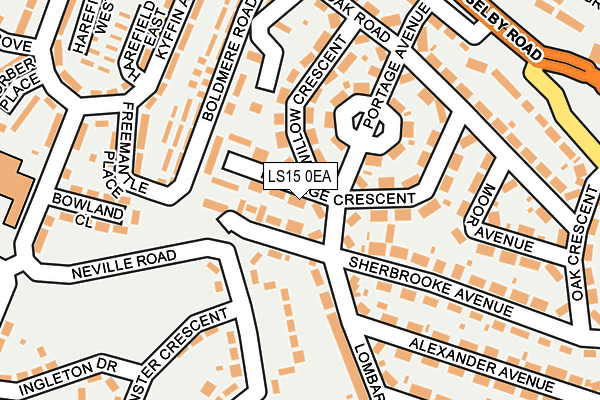 LS15 0EA map - OS OpenMap – Local (Ordnance Survey)