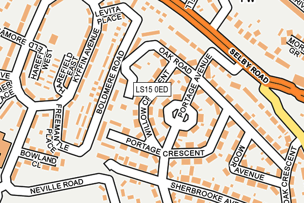 LS15 0ED map - OS OpenMap – Local (Ordnance Survey)