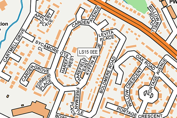 LS15 0EE map - OS OpenMap – Local (Ordnance Survey)