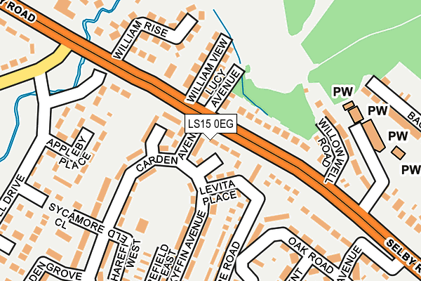 LS15 0EG map - OS OpenMap – Local (Ordnance Survey)