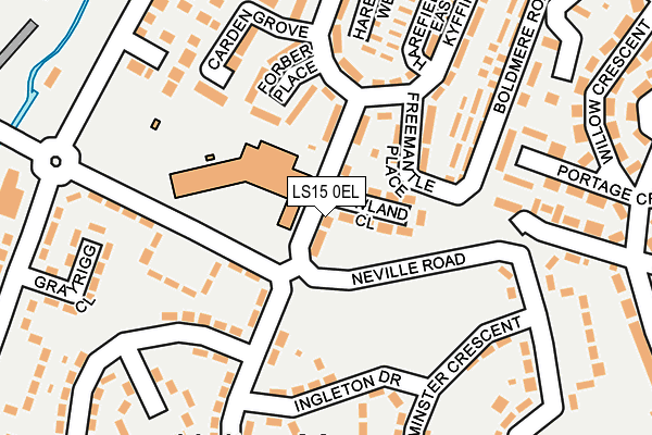 LS15 0EL map - OS OpenMap – Local (Ordnance Survey)
