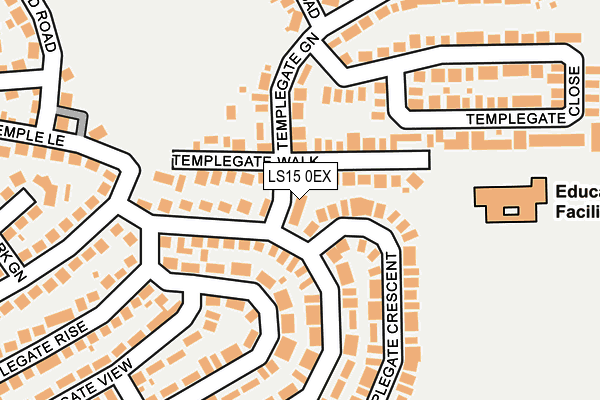 LS15 0EX map - OS OpenMap – Local (Ordnance Survey)