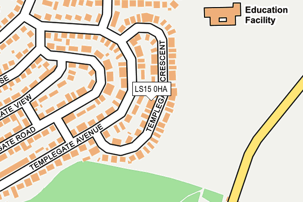 LS15 0HA map - OS OpenMap – Local (Ordnance Survey)