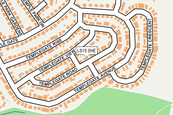 LS15 0HE map - OS OpenMap – Local (Ordnance Survey)