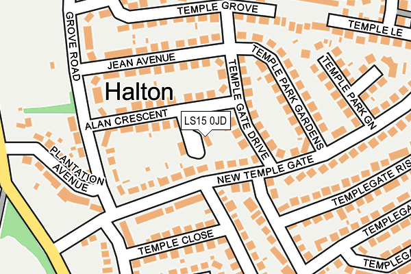 LS15 0JD map - OS OpenMap – Local (Ordnance Survey)