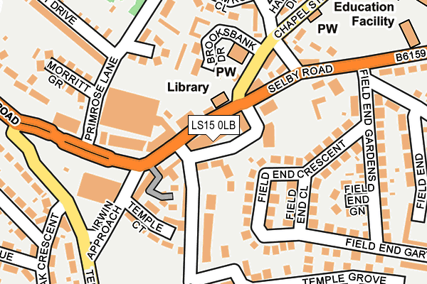 LS15 0LB map - OS OpenMap – Local (Ordnance Survey)