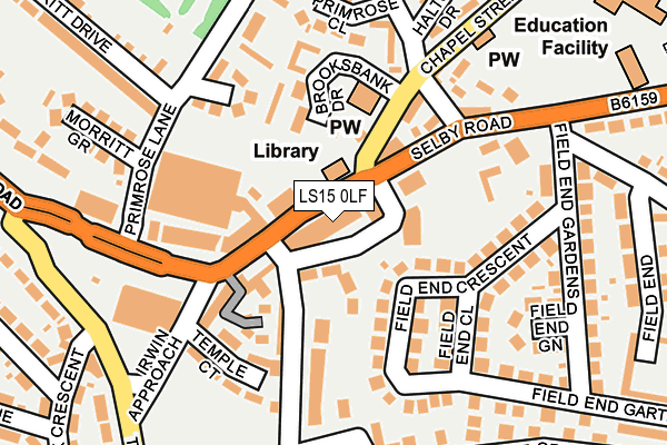 LS15 0LF map - OS OpenMap – Local (Ordnance Survey)