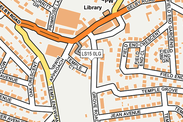 LS15 0LG map - OS OpenMap – Local (Ordnance Survey)