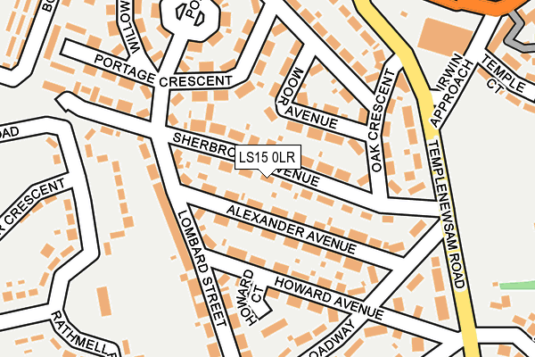 LS15 0LR map - OS OpenMap – Local (Ordnance Survey)