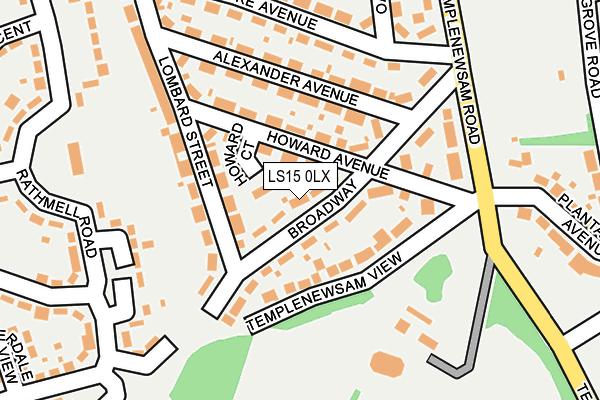 LS15 0LX map - OS OpenMap – Local (Ordnance Survey)