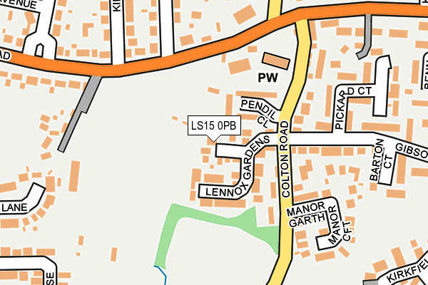 LS15 0PB map - OS OpenMap – Local (Ordnance Survey)