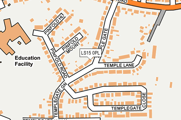 LS15 0PL map - OS OpenMap – Local (Ordnance Survey)